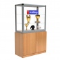 Vitrine, mit Unterschrank, 180 cm hoch, 100x50 cm (B/T), 